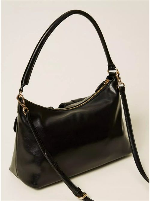 SHOULDER BAG WITH POCKETS AND BUCKLES TWIN SET | 252TD803000006 NERO